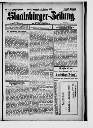 Staatsbürger-Zeitung vom 11.02.1899