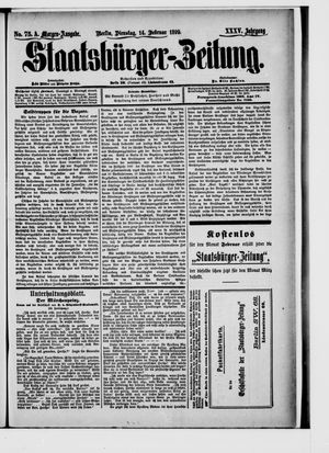 Staatsbürger-Zeitung on Feb 14, 1899