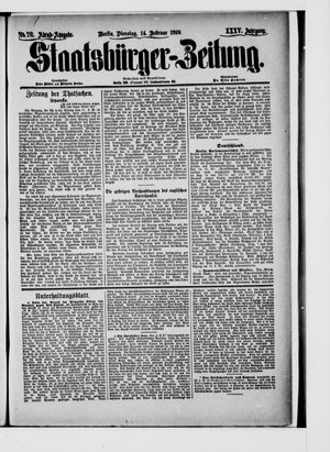 Staatsbürger-Zeitung on Feb 14, 1899
