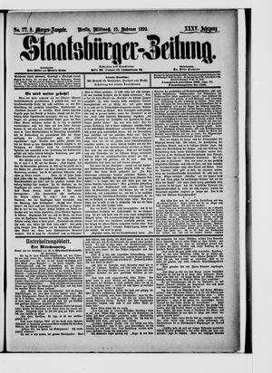 Staatsbürger-Zeitung on Feb 15, 1899