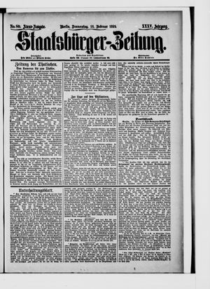 Staatsbürger-Zeitung on Feb 16, 1899