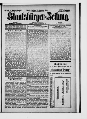 Staatsbürger-Zeitung vom 17.02.1899