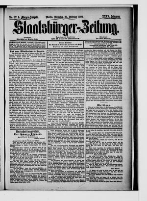 Staatsbürger-Zeitung on Feb 21, 1899