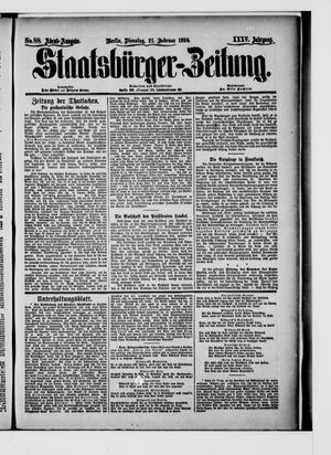 Staatsbürger-Zeitung on Feb 21, 1899