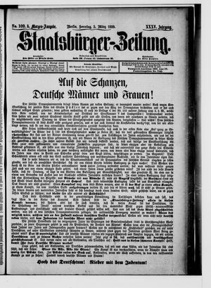 Staatsbürger-Zeitung on Mar 5, 1899