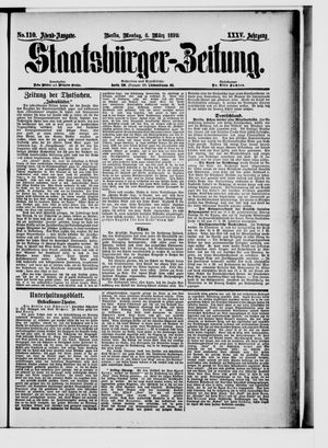 Staatsbürger-Zeitung on Mar 6, 1899