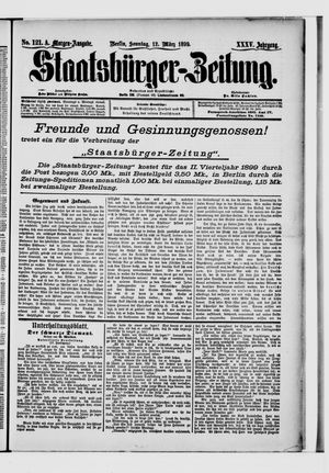 Staatsbürger-Zeitung on Mar 12, 1899