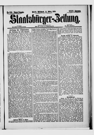 Staatsbürger-Zeitung vom 15.03.1899