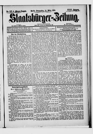Staatsbürger-Zeitung on Mar 16, 1899