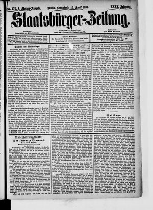Staatsbürger-Zeitung on Apr 15, 1899
