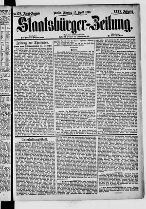 Staatsbürger-Zeitung vom 17.04.1899
