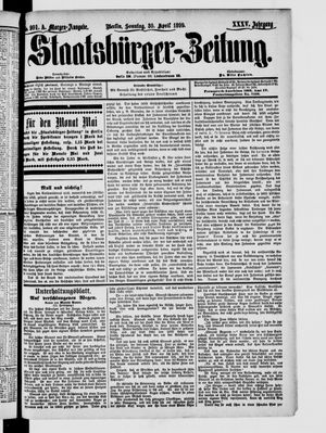 Staatsbürger-Zeitung on Apr 30, 1899