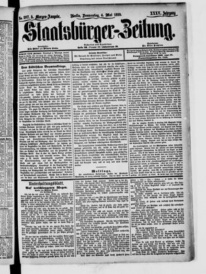 Staatsbürger-Zeitung on May 4, 1899