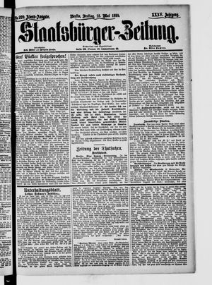 Staatsbürger-Zeitung vom 12.05.1899
