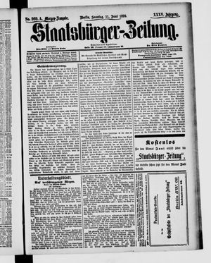 Staatsbürger-Zeitung on Jun 11, 1899