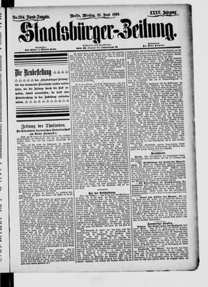 Staatsbürger-Zeitung vom 26.06.1899
