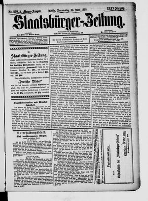 Staatsbürger-Zeitung vom 29.06.1899
