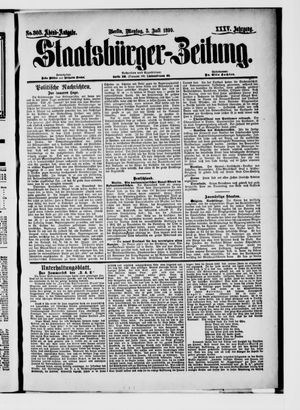 Staatsbürger-Zeitung vom 03.07.1899