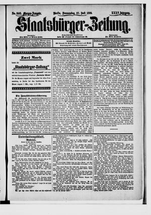 Staatsbürger-Zeitung vom 27.07.1899
