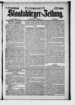 Staatsbürger-Zeitung vom 03.08.1899