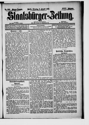 Staatsbürger-Zeitung vom 08.08.1899