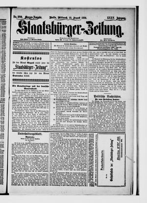 Staatsbürger-Zeitung vom 16.08.1899