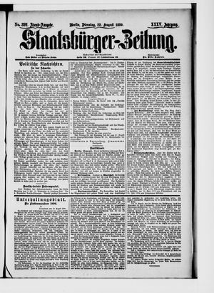 Staatsbürger-Zeitung vom 22.08.1899