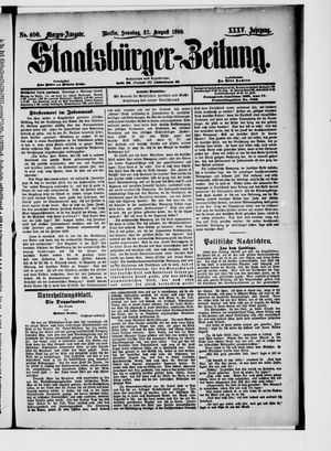 Staatsbürger-Zeitung vom 27.08.1899