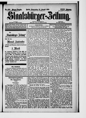 Staatsbürger-Zeitung vom 31.08.1899