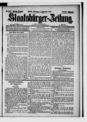 Staatsbürger-Zeitung vom 05.09.1899