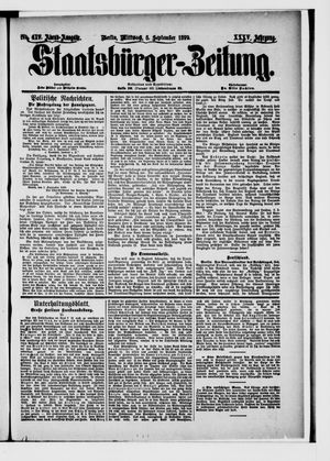 Staatsbürger-Zeitung vom 06.09.1899