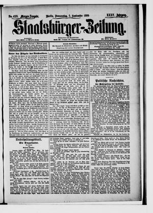 Staatsbürger-Zeitung vom 07.09.1899