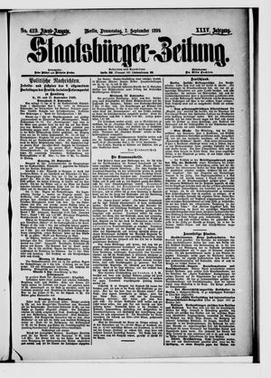 Staatsbürger-Zeitung vom 07.09.1899