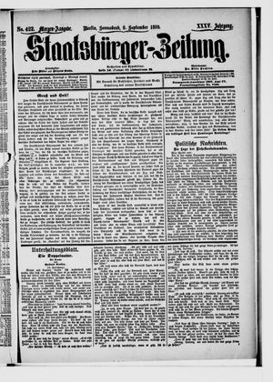 Staatsbürger-Zeitung vom 09.09.1899