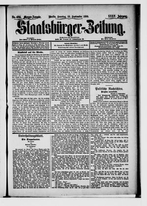 Staatsbürger-Zeitung vom 10.09.1899