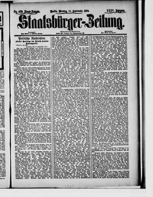 Staatsbürger-Zeitung vom 11.09.1899
