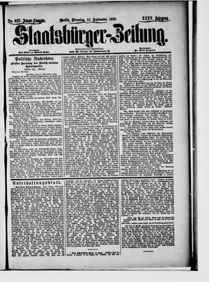 Staatsbürger-Zeitung vom 12.09.1899