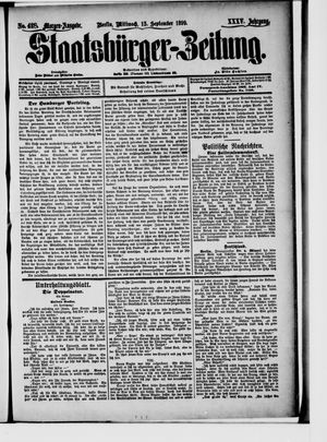 Staatsbürger-Zeitung on Sep 13, 1899