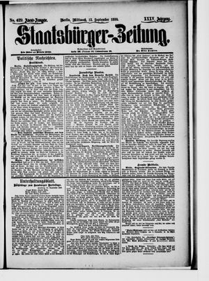 Staatsbürger-Zeitung on Sep 13, 1899
