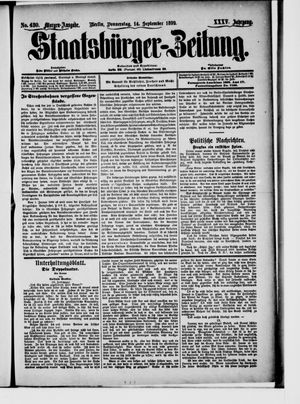 Staatsbürger-Zeitung vom 14.09.1899