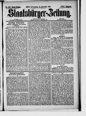 Staatsbürger-Zeitung vom 14.09.1899
