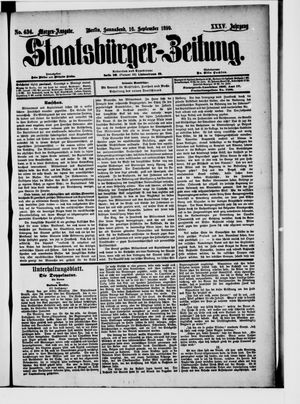 Staatsbürger-Zeitung on Sep 16, 1899