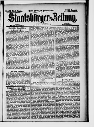 Staatsbürger-Zeitung on Sep 18, 1899