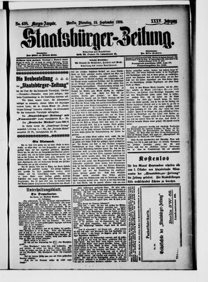 Staatsbürger-Zeitung vom 19.09.1899