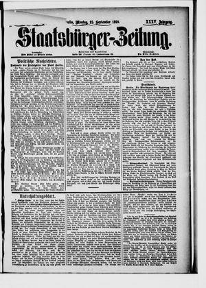 Staatsbürger-Zeitung vom 25.09.1899