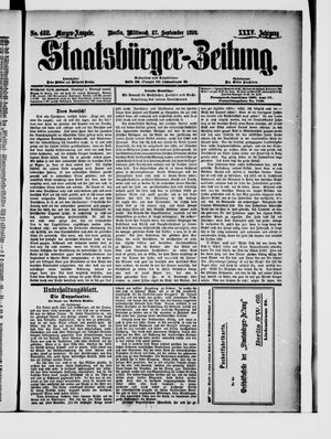 Staatsbürger-Zeitung vom 27.09.1899