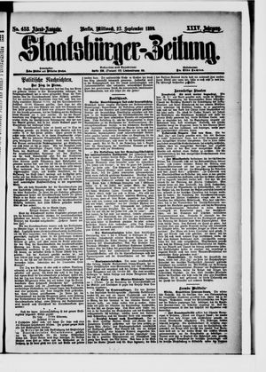 Staatsbürger-Zeitung vom 27.09.1899