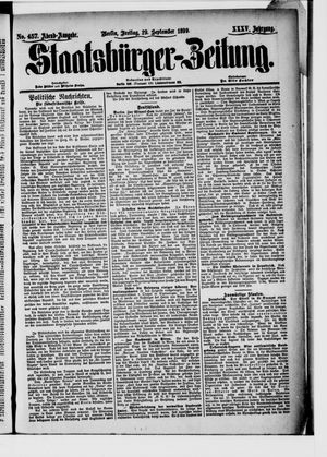 Staatsbürger-Zeitung vom 29.09.1899