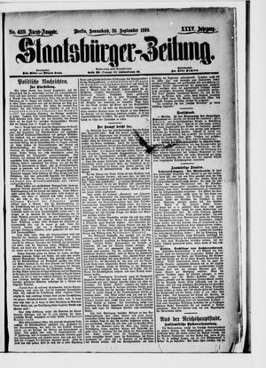 Staatsbürger-Zeitung vom 30.09.1899