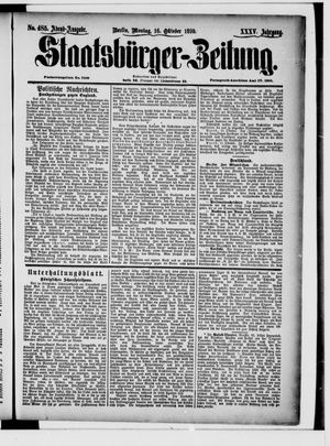 Staatsbürger-Zeitung vom 16.10.1899